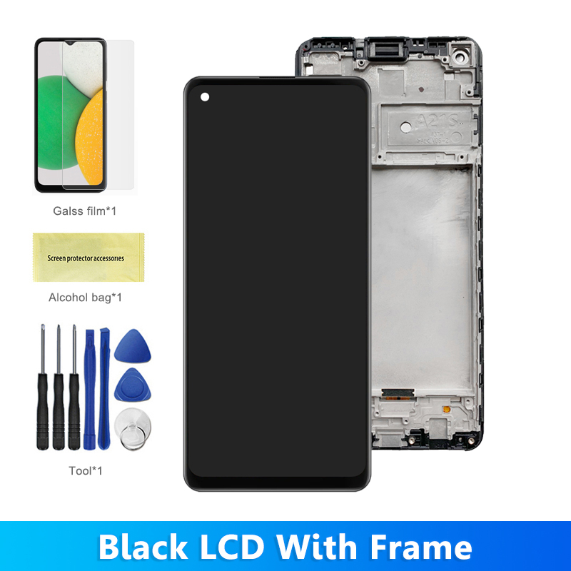 a21s Display Screen for Samsung Galaxy A21S Lcd Display Digital Touch Screen with Frame for Samsung A21S A217 A217F A217F/DS. 