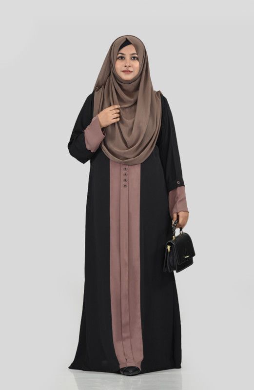 Abaya Tahba Prime Borkha Middle Another Color Chest Top Button System Sleeves Other Color Combination and Imported Dubai Cherry Premium. 