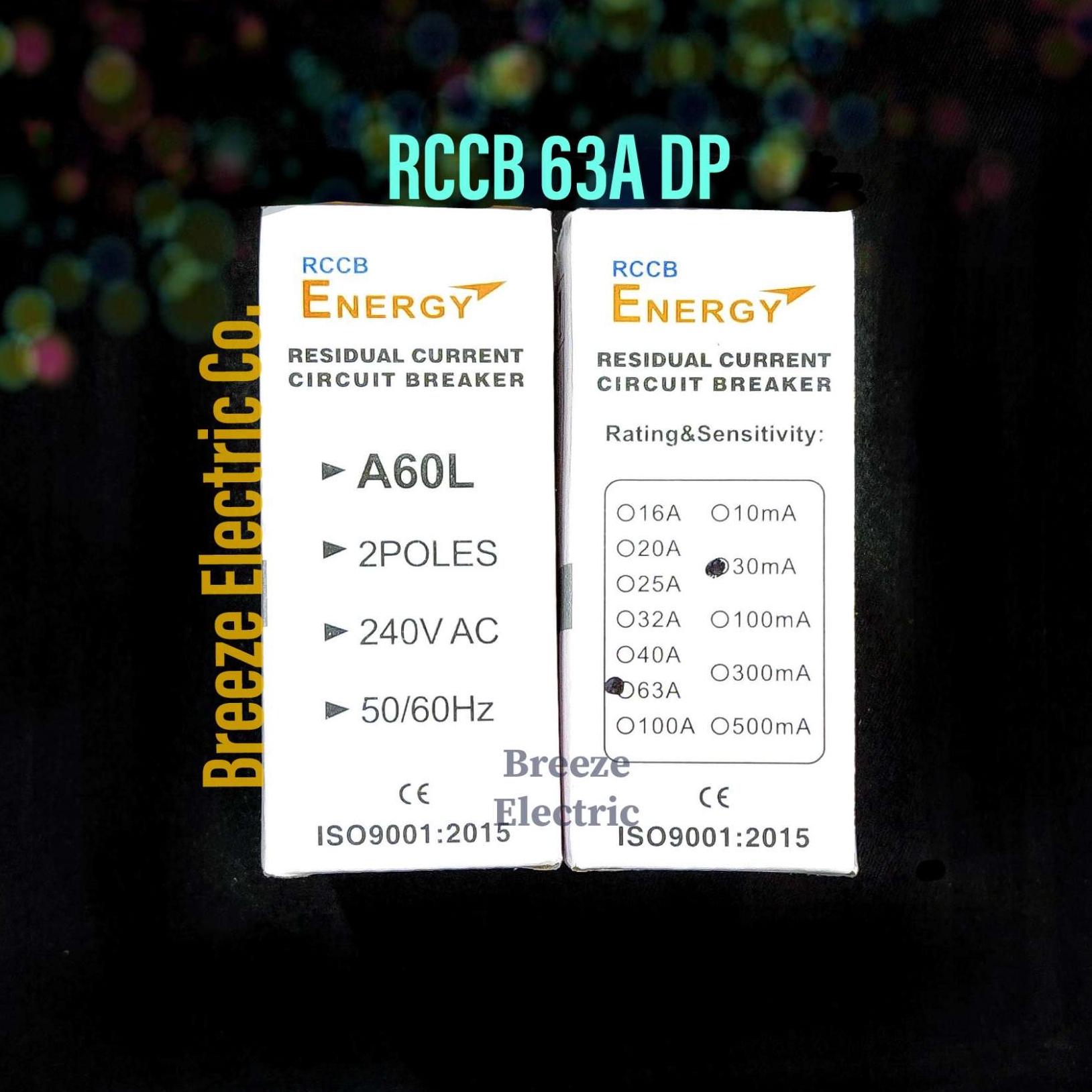 RCCB 63A DP 2 Pole Circuit Breaker. Energy.. 