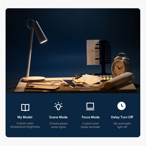 Xiaomi Mijia Rechargeable Desk Lamp Built-in 2000mAh lithium battery, standby time up to 40 hours. 