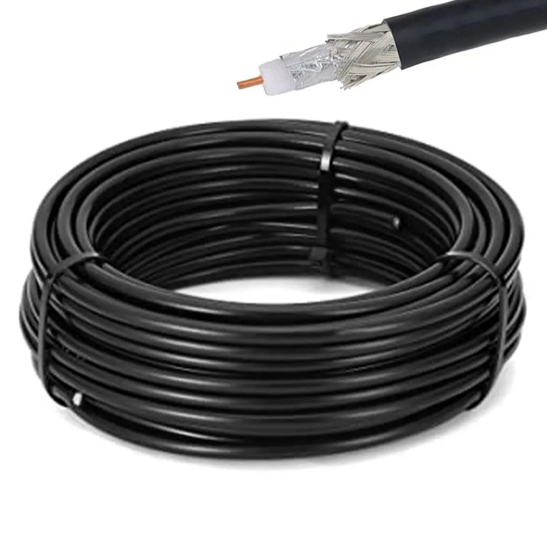 90 Feet RG 6 Coaxal Cable Dish TV CCTV Network Coaxal Cabal