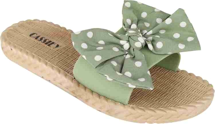 Eva Woman Slippers Solid Open Toe Flats Black, White, Green Woman slides. 