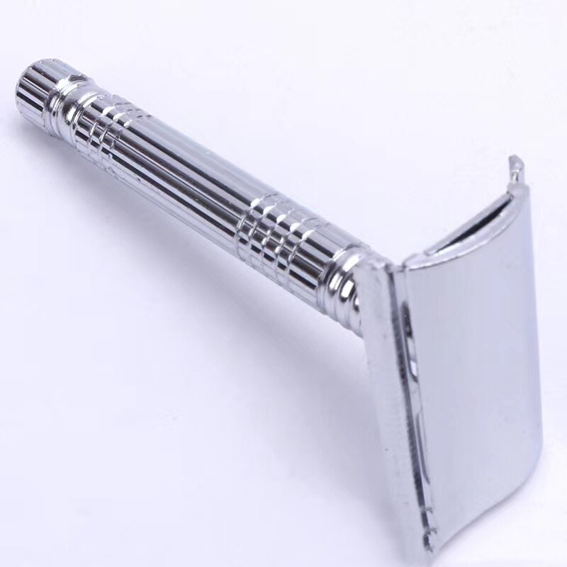 Manual Shaver For Men Hand Razor Holder Metal Shaver Box with Blade Double Layer Blade No Skin Damage Enclosed Cutter Head. 