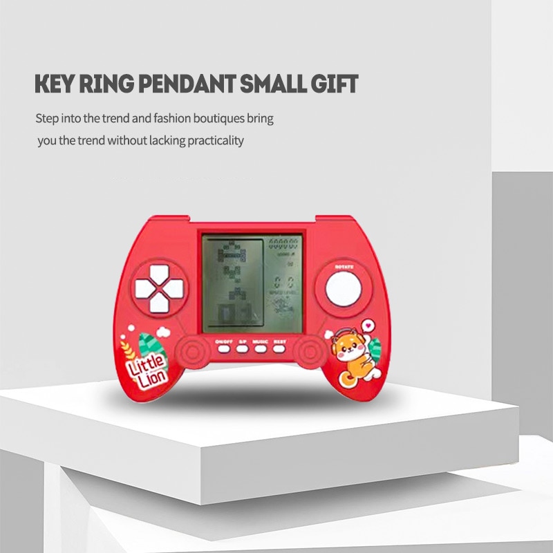 1pc Retro Mini Handheld Game Players Classic Electronic Games Hand Held Console Game Child Puzzle Gaming Console Toys Gift Red. 