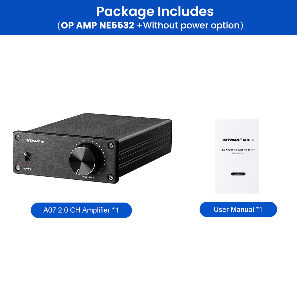 AIYIMA A07 TPA3255 Power Amplifier 300Wx2 Class D Stereo 2.0 Digital Audio Amp HiFi Sound Amplifiers Home Speaker Amplificador. 