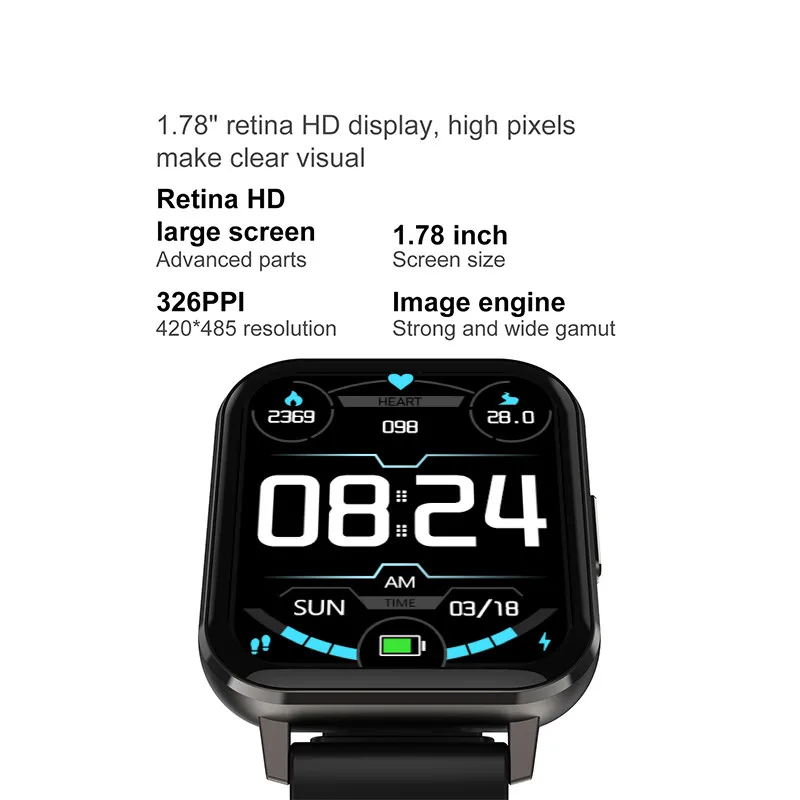 Zordai DTX Smart Watch IP68 Waterproof Sport Fitness NFC for Android IOS Bluetooth Call Heart Rate Smartwatch Watches DTNO.1. 