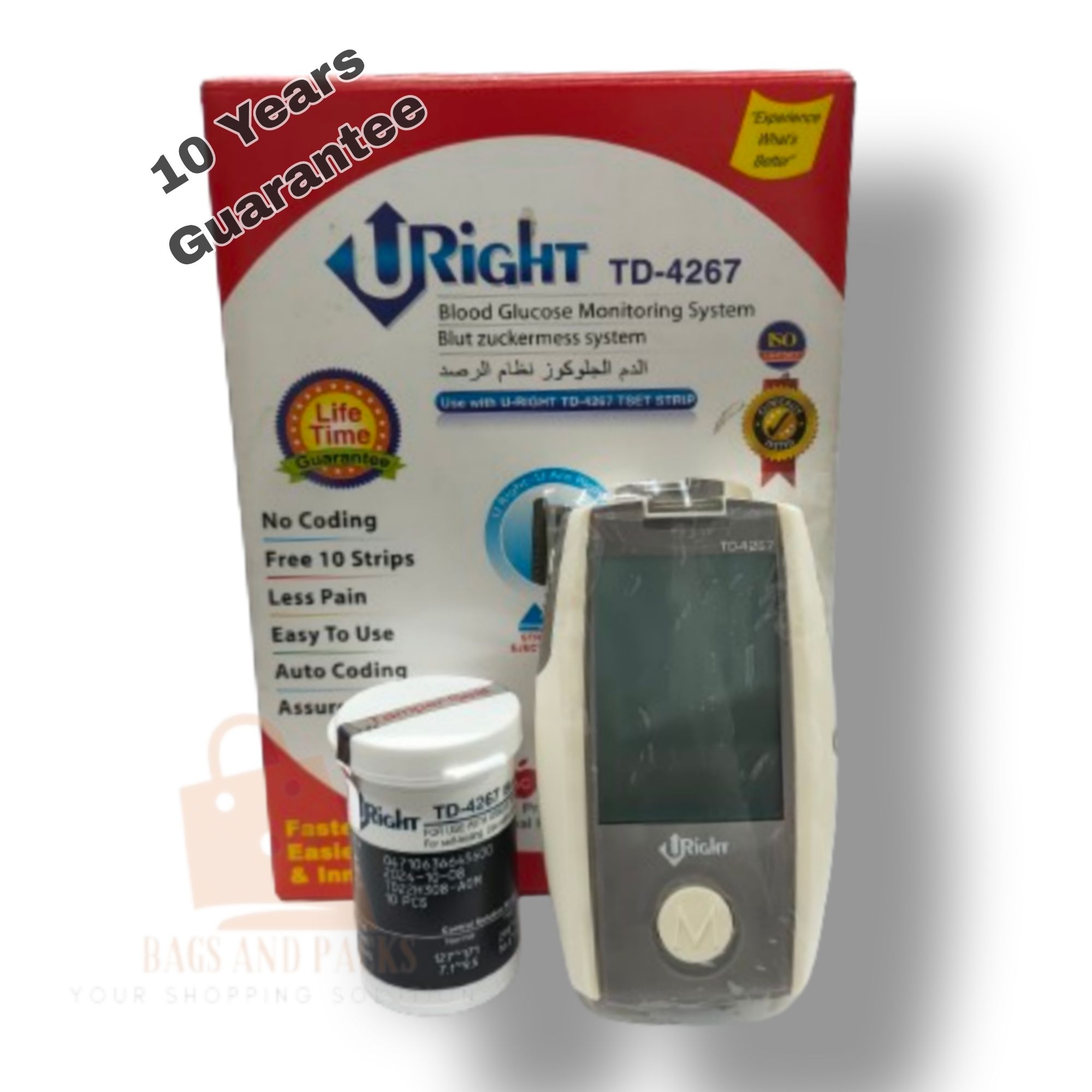 Uright Blood Glucose Meter Diabetic Machine With 10  Pc Strip Free. 