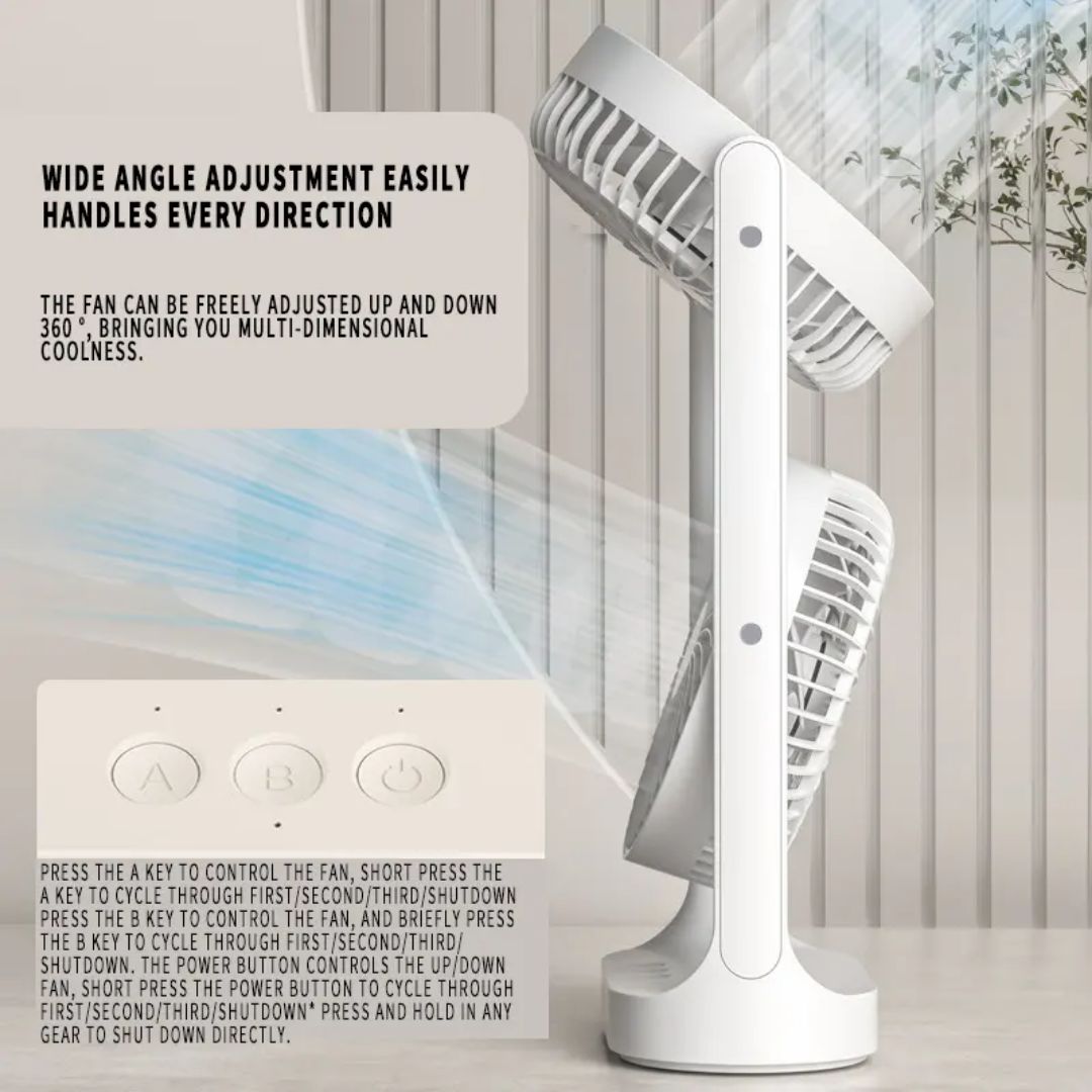 New Wind Air Recirculation Fan, Double Headed Desktop Fan, Wind Air ...