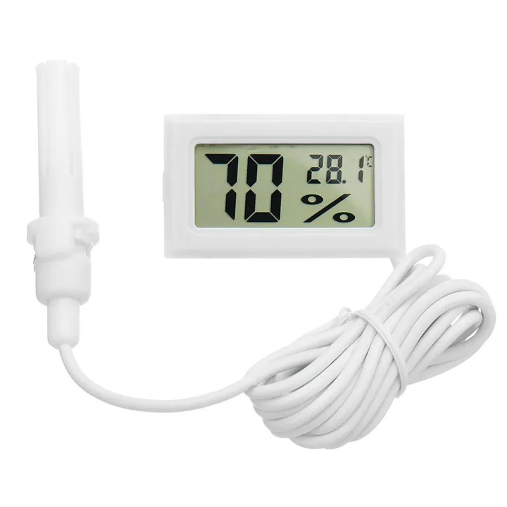 Digital LCD Mini Thermometer Hygrometer Fridge Freezer Temperature Humidity Meter - Portable Temperature Humidity Meter

- Use for incubator And Bedroom. 