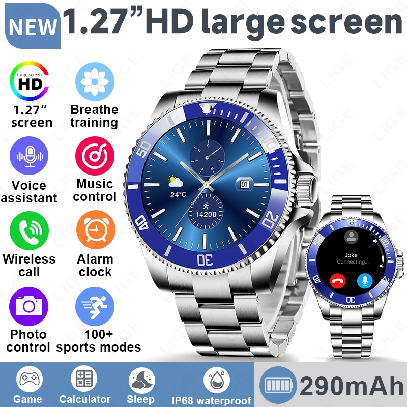 New 2026 Style Luxury Smart Watch Dials Answer Call For Men Waterproof Sport Digital Business Smart Watches For Smart Band