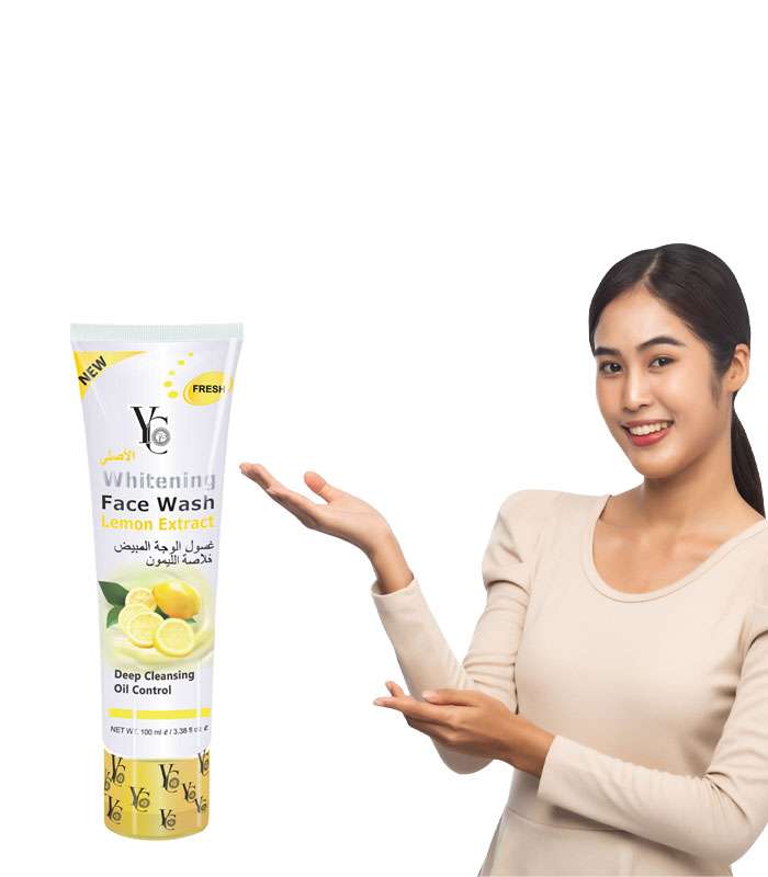 YC Whitening Face Wash Lemon Extract 50ml & 100ml (1Pc). 