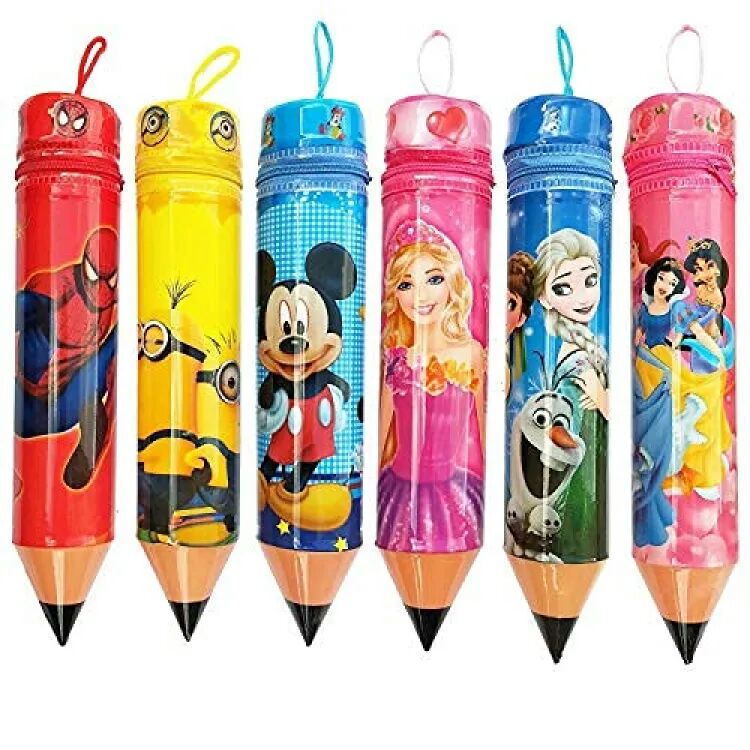 Kids Birthday Party Pencil Shape Stationary Pouch Cases for Children Gift for
