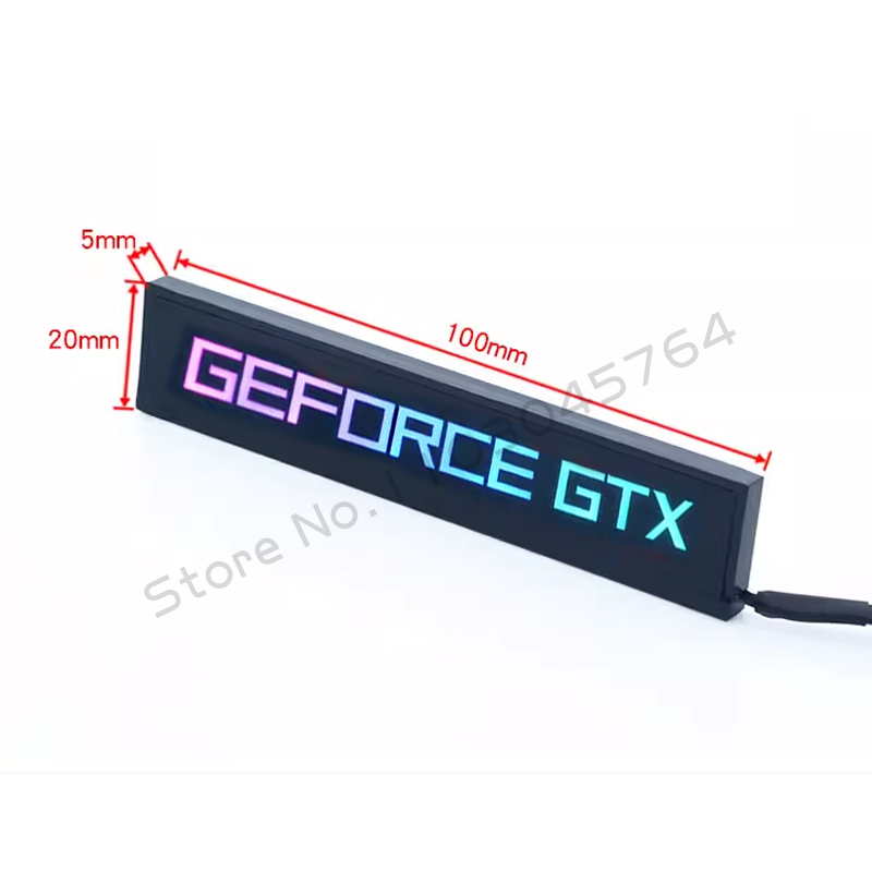 Computer Case GPU Side Panel RGB RTX GTX Graphics Card VGA Lightboard Backplate 5V 3Pin ARGB M/B AURA SYNC. 