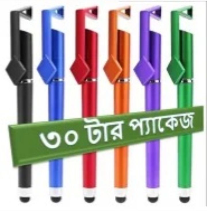 30 Pieces 3 in 1 Capacitive Stylus Writing Pen with Touch screen and Mobile Stand (Combo - 30 Pieces)