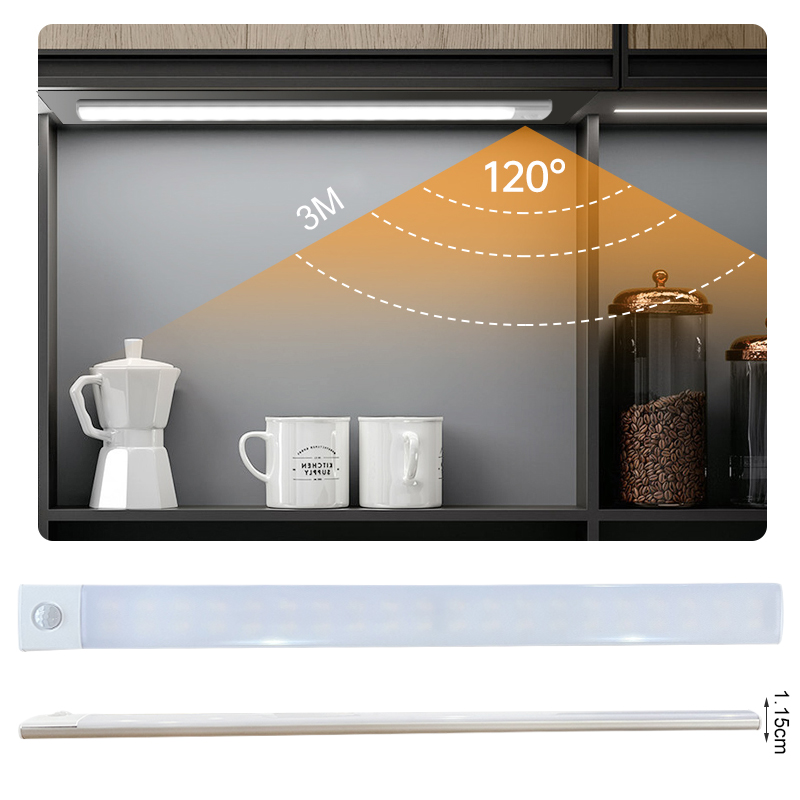 Ultra-thin Motion Sensor Light Wireless LED Night Lights Bedroom Decor Staircase Closet USB Rechargeable Kitchen Detector Lamp. 