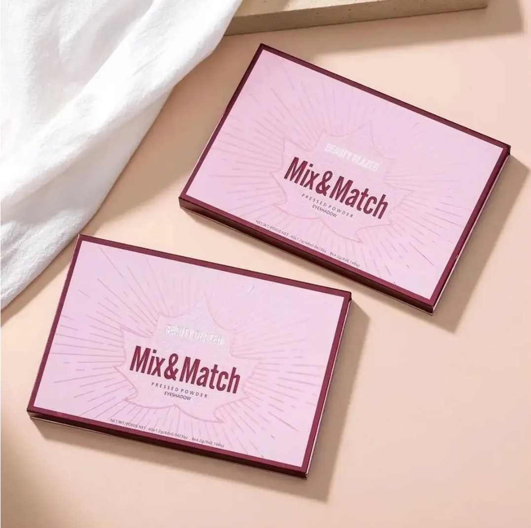 Beauty Glazed 68-Color Mix & Match All-In-1 Eyeshadow Palette With Blush Contour Highlighter. 
