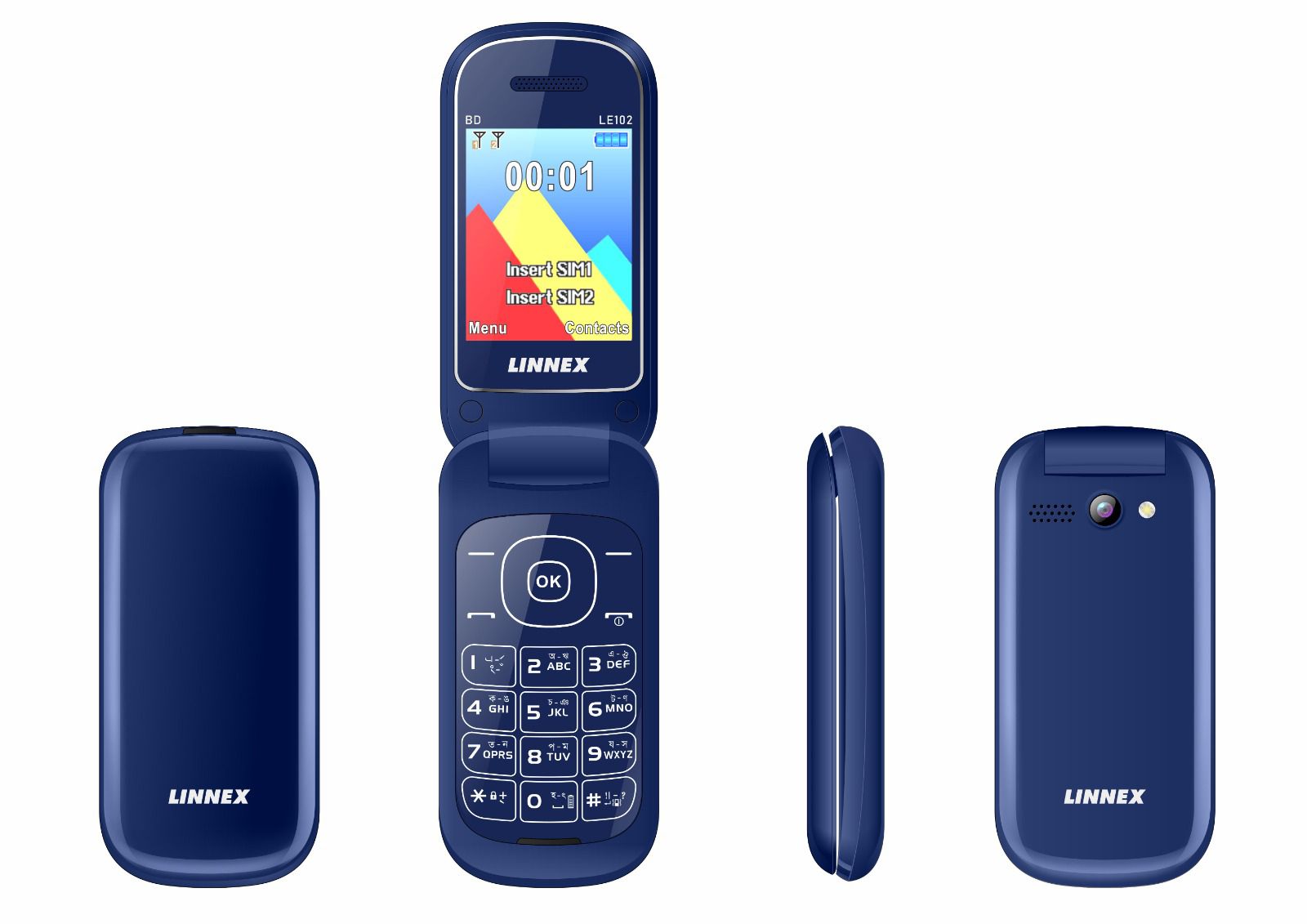 LE 102 Dual Sim Standby 2.4inc Display Long Lasting Battary Feature Mobile phone. 
