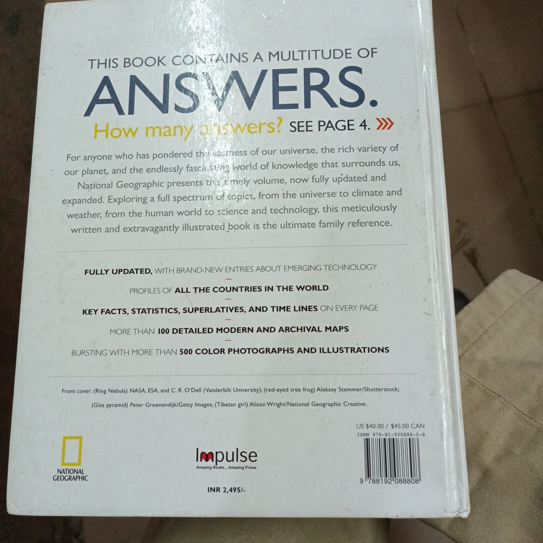Answer Book: 10,001 Fast Facts about Our World. 