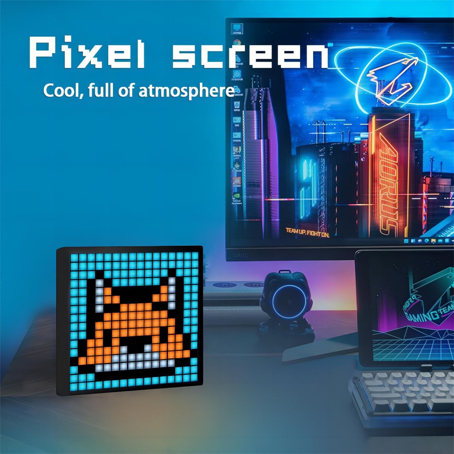 Smart LED Matrix Pixel Display RGB DIY Graffiti Bluetooth App Control Art Display For Gaming Room Decor Cool Animation Frame. 