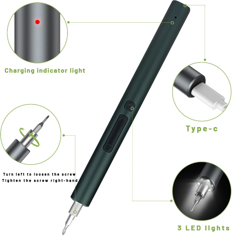 28 in 1 Precision Electric Screwdriver Set Magnetic Cordless Screwdriver with Torque Adjustment for Xiaomi iPhone Power Tools. 