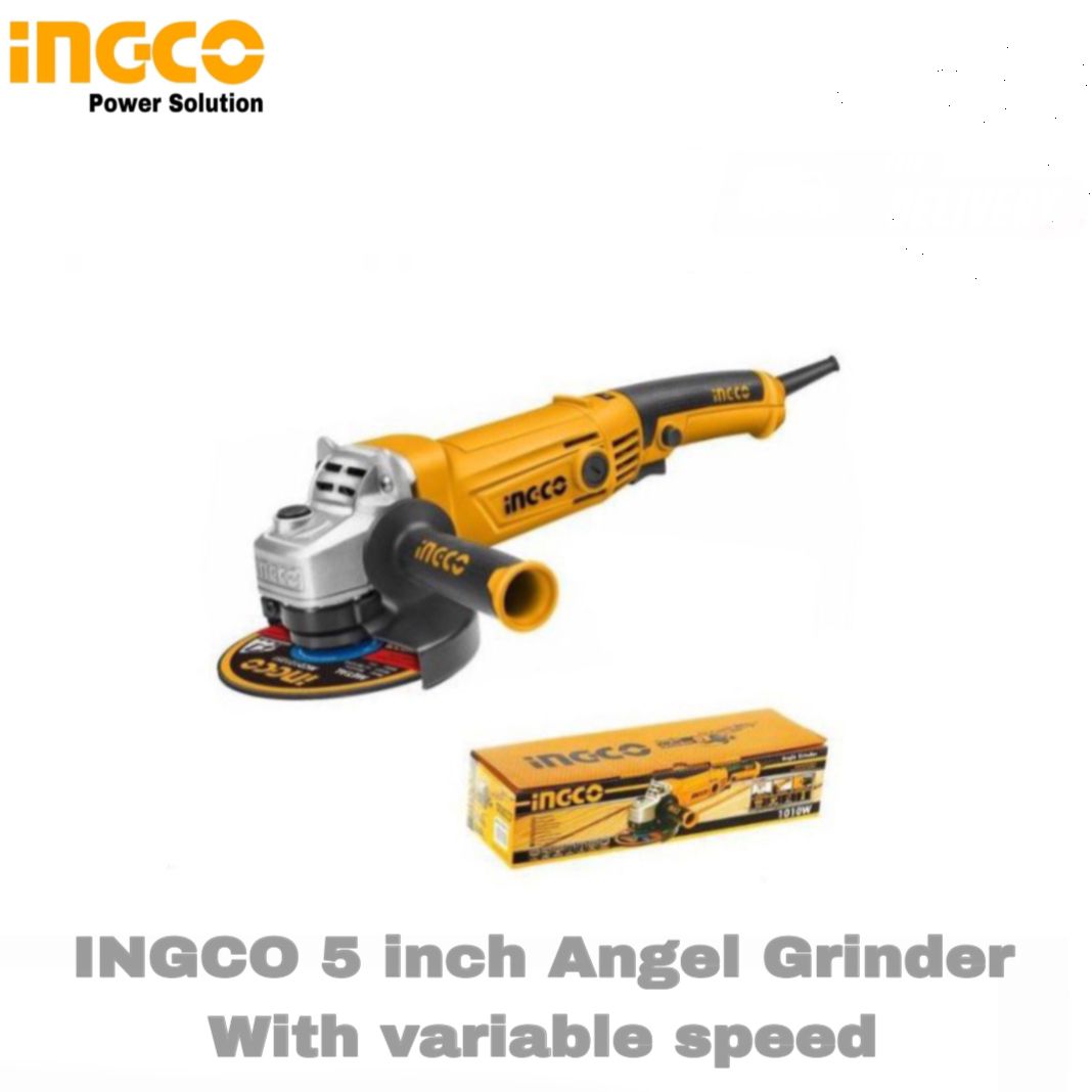 Ingco 5 inch 1010W Angel Grinder With Variable Speed | INGCO AG10108- 5 inch  M15 Industrial Angel Grinder Machine|. 