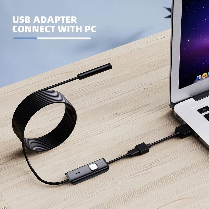 Mini Endoscope Camera Snake Sewer Industrial Piping Borescope Car Inspection Endoscopy Waterproof For Usb Pc Android Type C. 