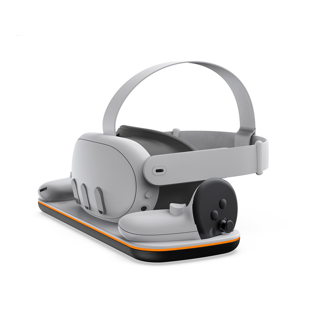 Wireless Charging Dock for Meta Quest 3, Oculus VR Accessories Charger Station Controller Battery Pack, Fit Elite Head Strap. 