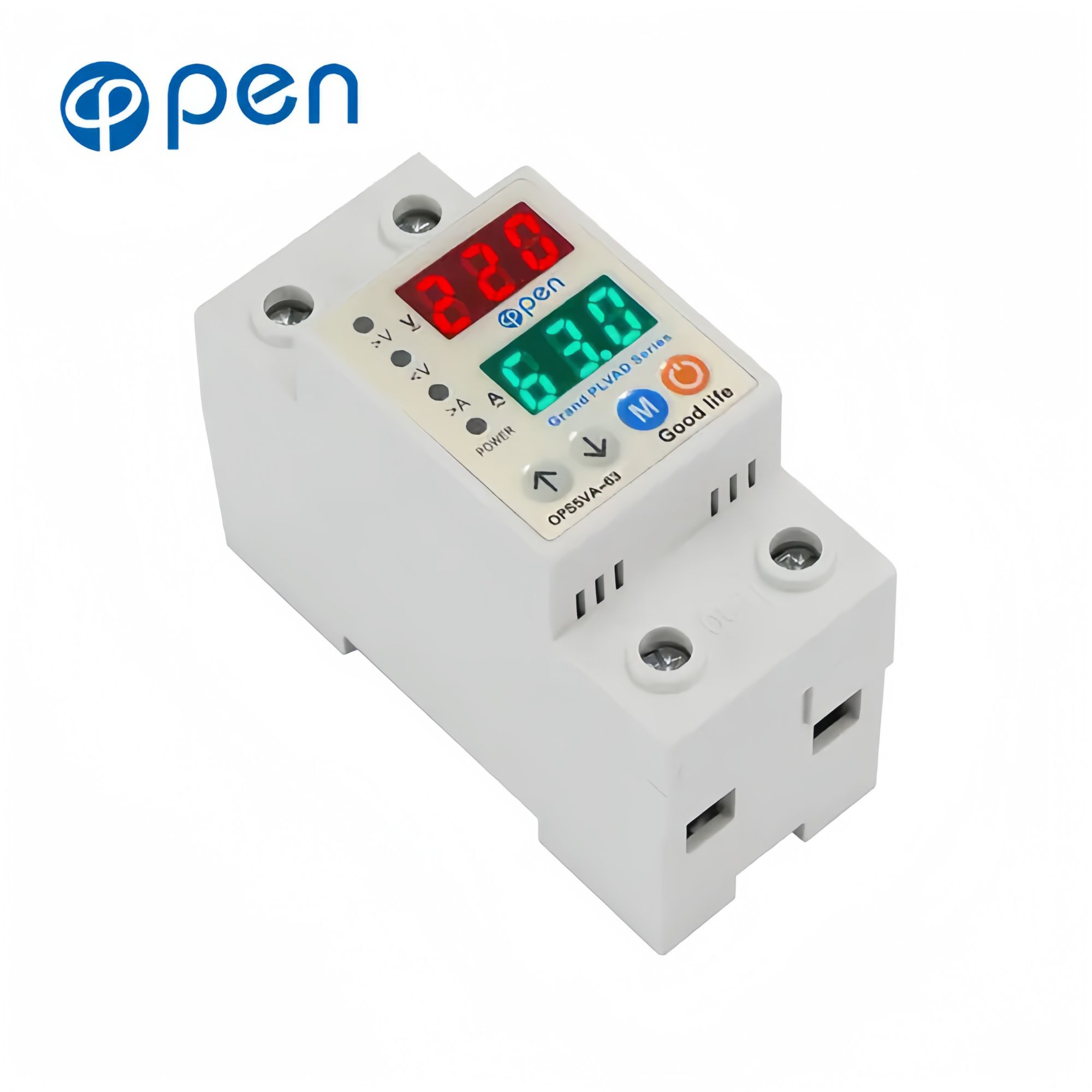 Adjustable over under voltage current protector 63A - genuine open brand digital circuit breaker. 
