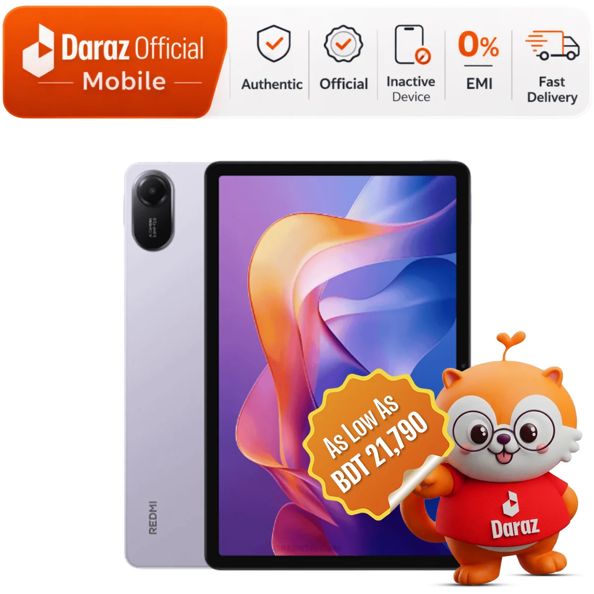 Xiaomi Redmi Pad 2 6GB/128GB (Wi-Fi) | 11" 2.5K Display | Official + Free T-Shirt