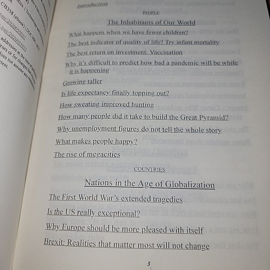 Numbers Don't Lie By Vaclav Smil. 