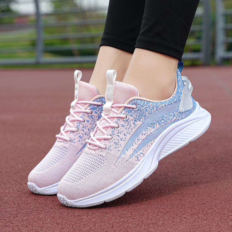 Four seasons flying weaver women's shoes High quality academic style classic low-top fashion soft soled student running shoes