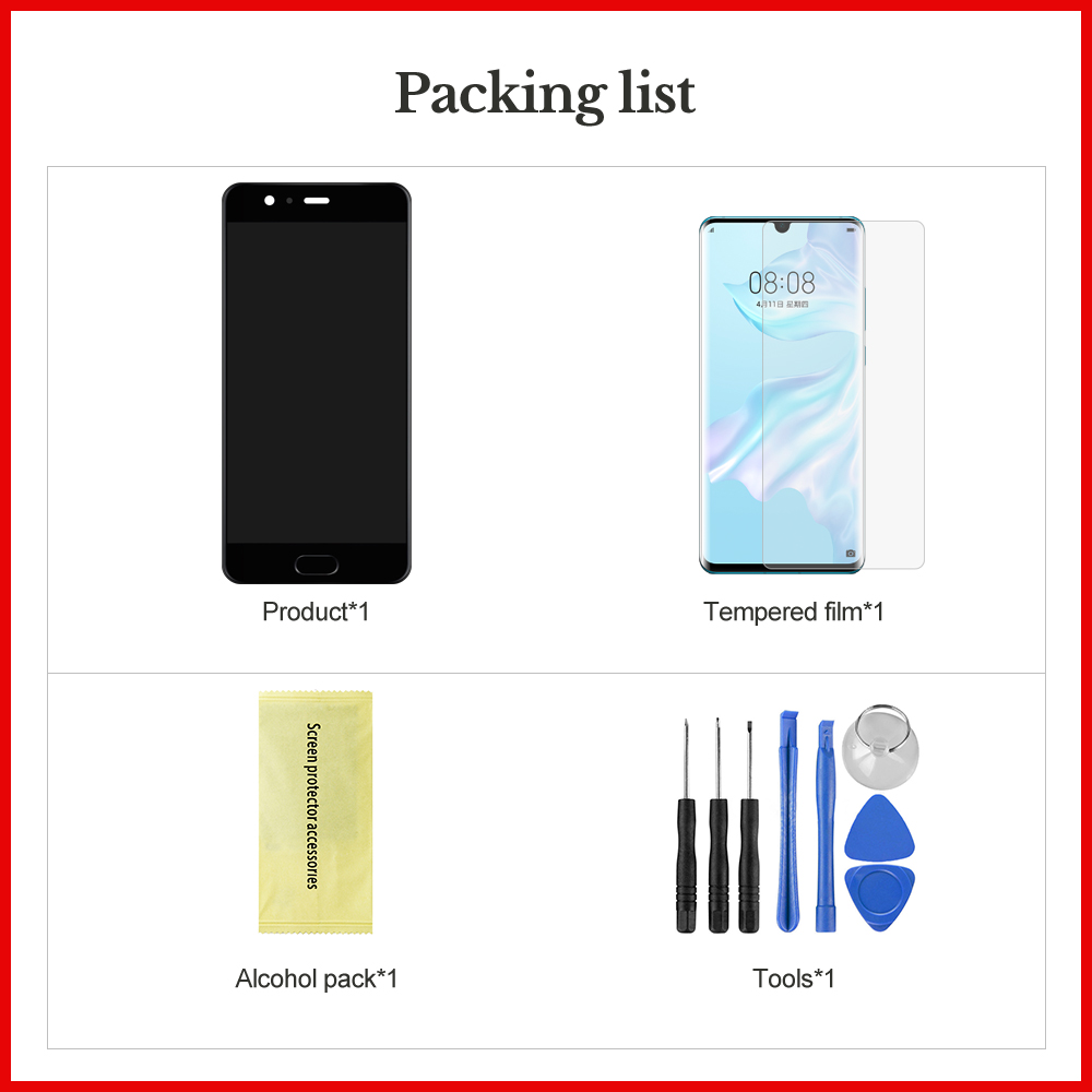 5.5'' Display For Huawei P10 Plus LCD Touch Screen Digitizer Replacement For Huawei P10Plus VKY-L09 VKY-L29 LCD Display. 