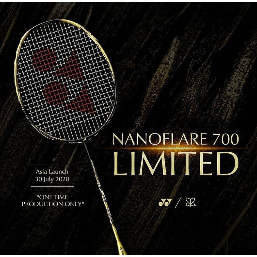 YONEX Nanoflare 700 Cyan/Gold Badminton Racket (Unstrung). 