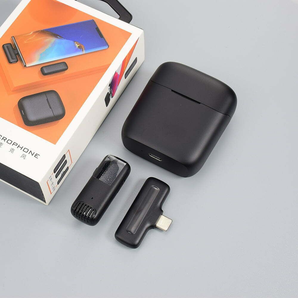 DK11 Wireless Microphone with Charging Case – Type-C (1:1). 