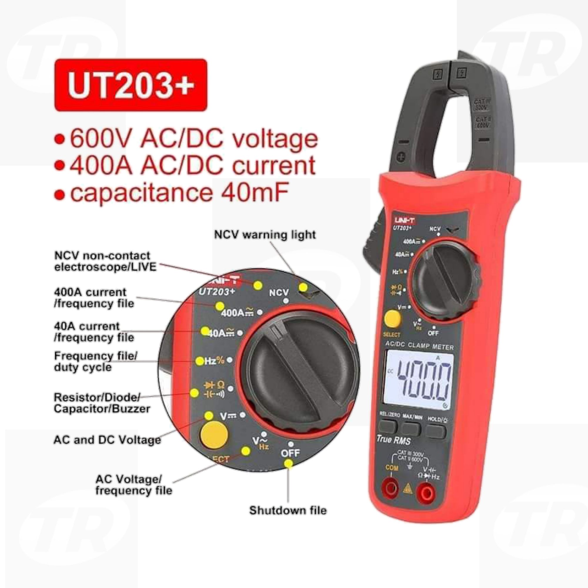 AC/DC Clam metar UNI-T 203