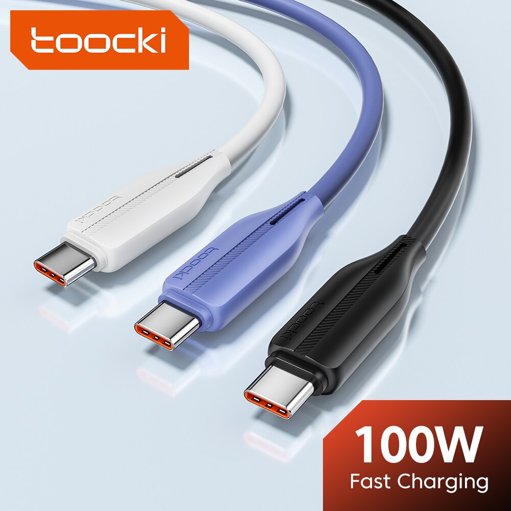 Toocki 3pack 100W USB Type C Fast Charging Charger USB C Cable for Xiaomi 12 11 Huawei OPPO Oneplus Relme Poco Type C Data Cord. 