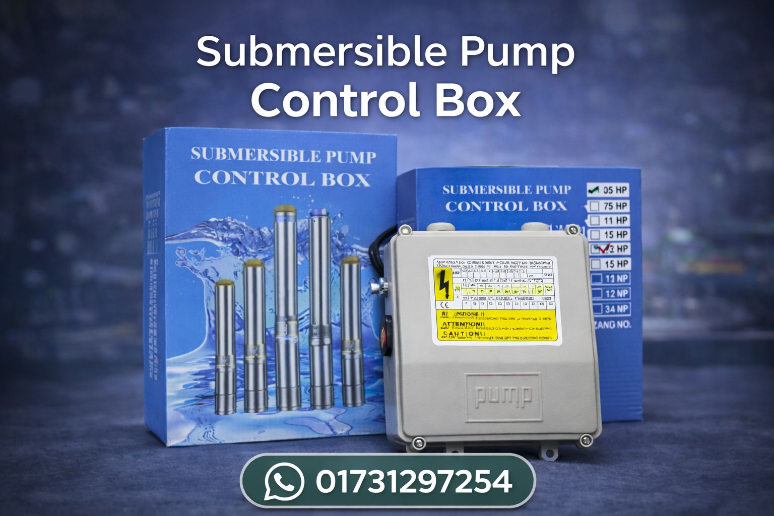 Submersible Pump Control Box (2 HP) | Single Phase | Heavy Duty Pump Starter