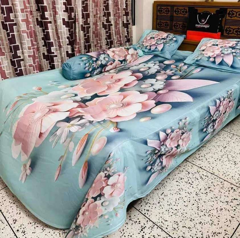 Premium king size 3D design bed sheet. 