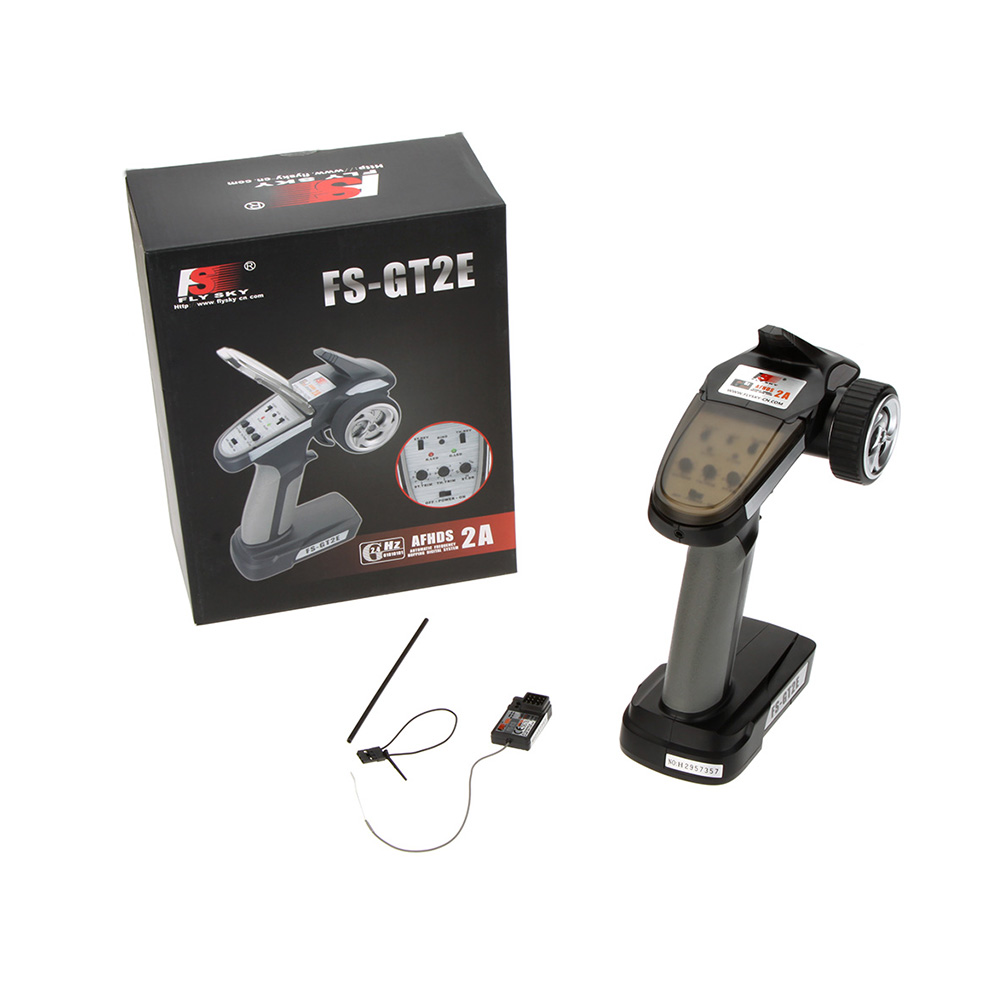 Flysky FS-GT2E AFHDS 2A 2.4ghz 2CH Radio System for RC Car Boat with FS-A3 Receiver. 