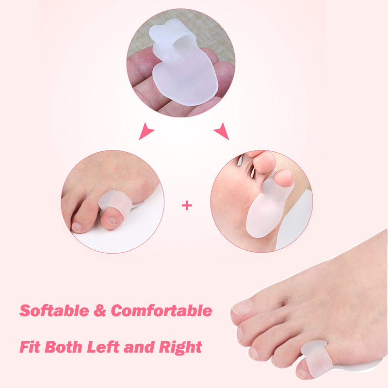 Pexmen 2Pcs Pinky Toe Separators Little Toe Cushion Splint Small Toe Protector Prevent Blisters Callus and Corns. 