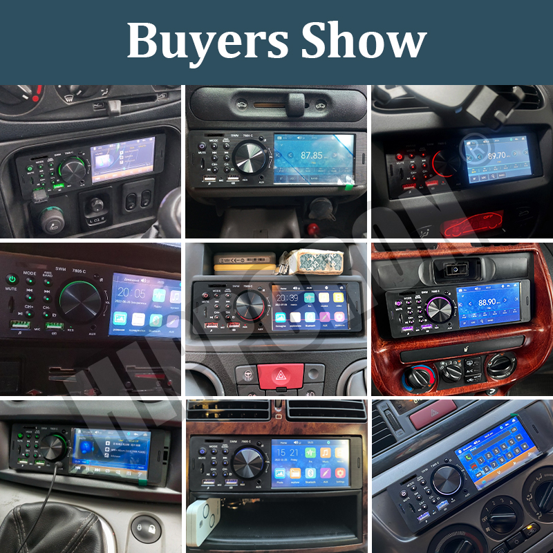 SINOVCLE Car Radio Audio 1 din 4.1” Touch Screen Bluetooth Stereo Mp3/Mp5 Player FM Receiver With Colorful Lights Remote Control. 