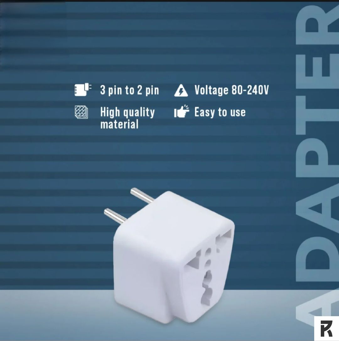 3 Pin to 2 Pin Socket ⚡80v-220v⚡