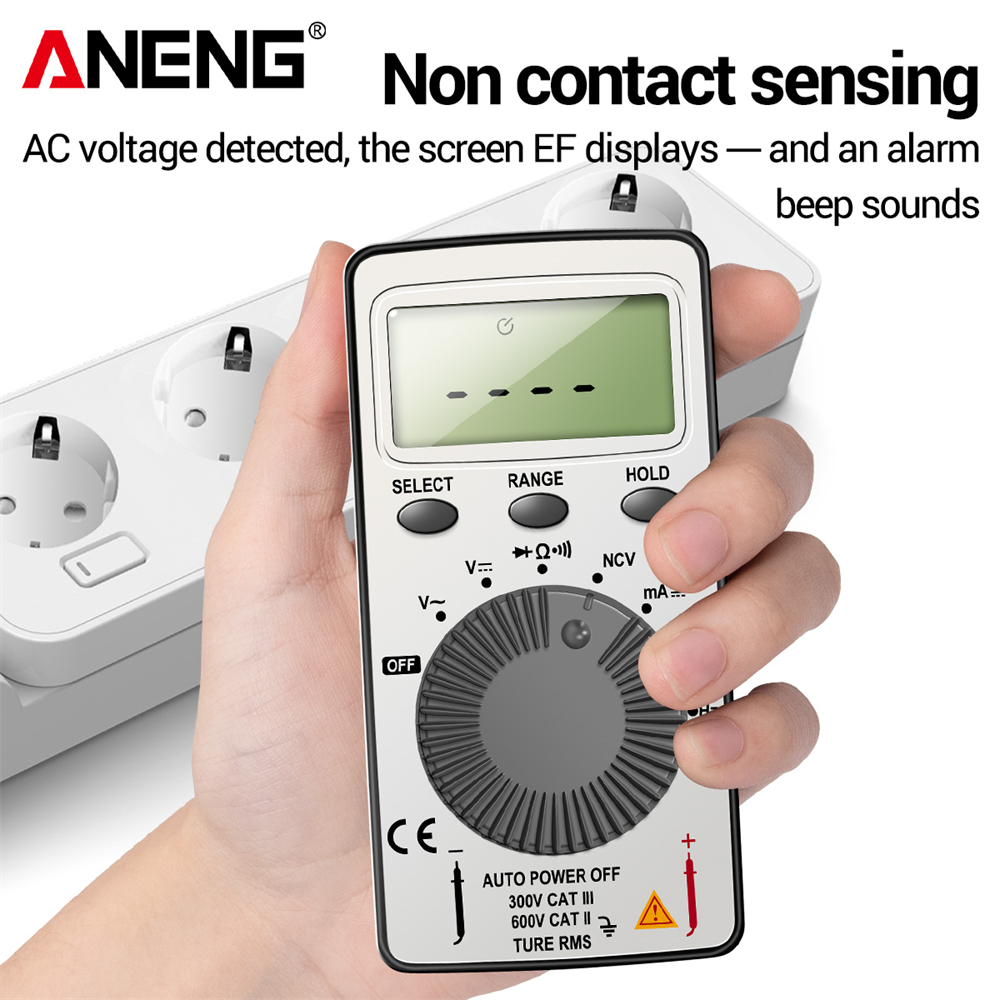ANENG AN101 Mini Digital Multimeter1999 T-RMS AC/DC NCV Capacitance Ammeter Voltmeter Tester multimetro digital profesional test. 