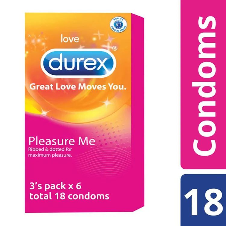 Durex pleasure me Condom -18  pcs Box (Made In India)