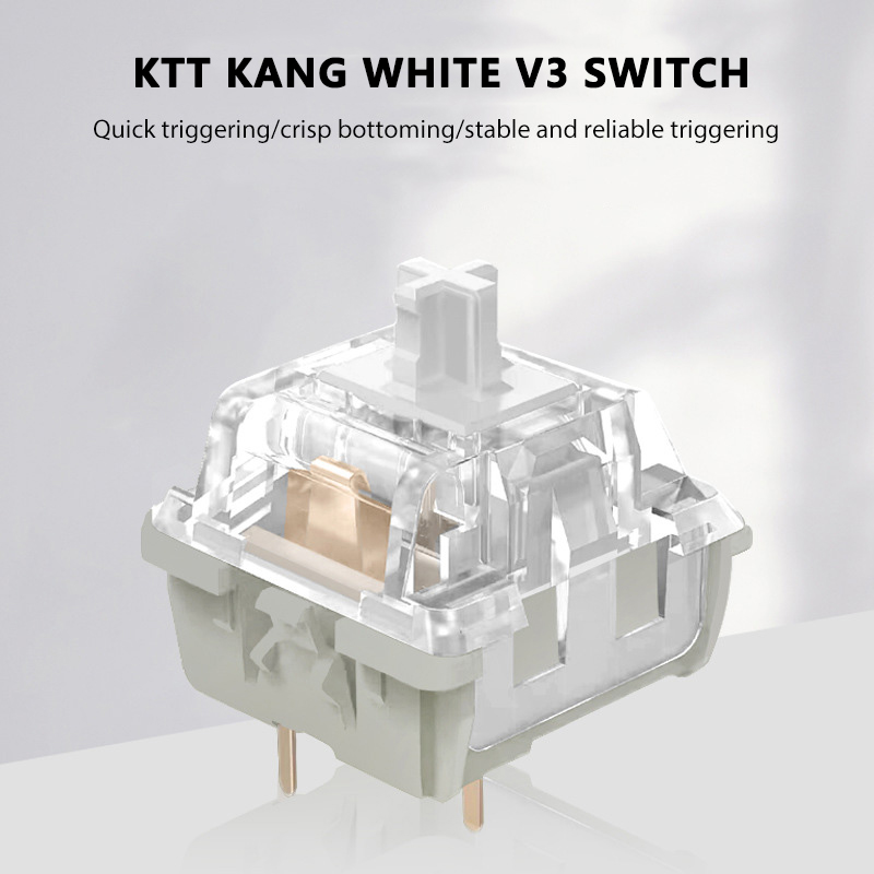 GMKFans KTT Kang White V3 Switches for DIY Mechanical Keyboard Linear Switch 3Pins Custom Cherry Gaming Accessories MX Switch. 