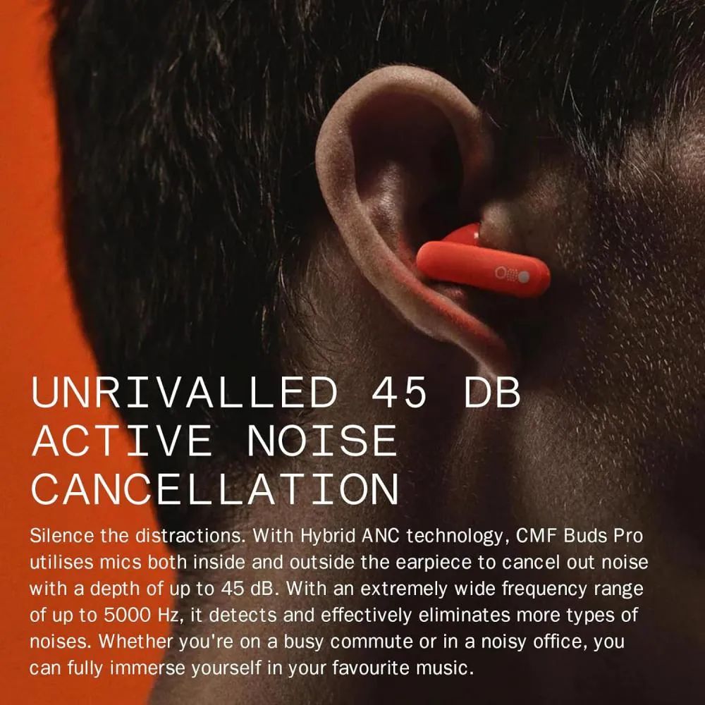 CMF by Nothing Buds Pro TWS Earbuds with 45dB ANC. 