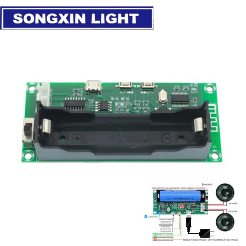 XH-A153 Lithium Battery Bluetooth 5.0 Dual-channel 2 Ch Channel Stereo Low Power Amplifier Board 3W+3W DC 5V PAM8403 Chip. 