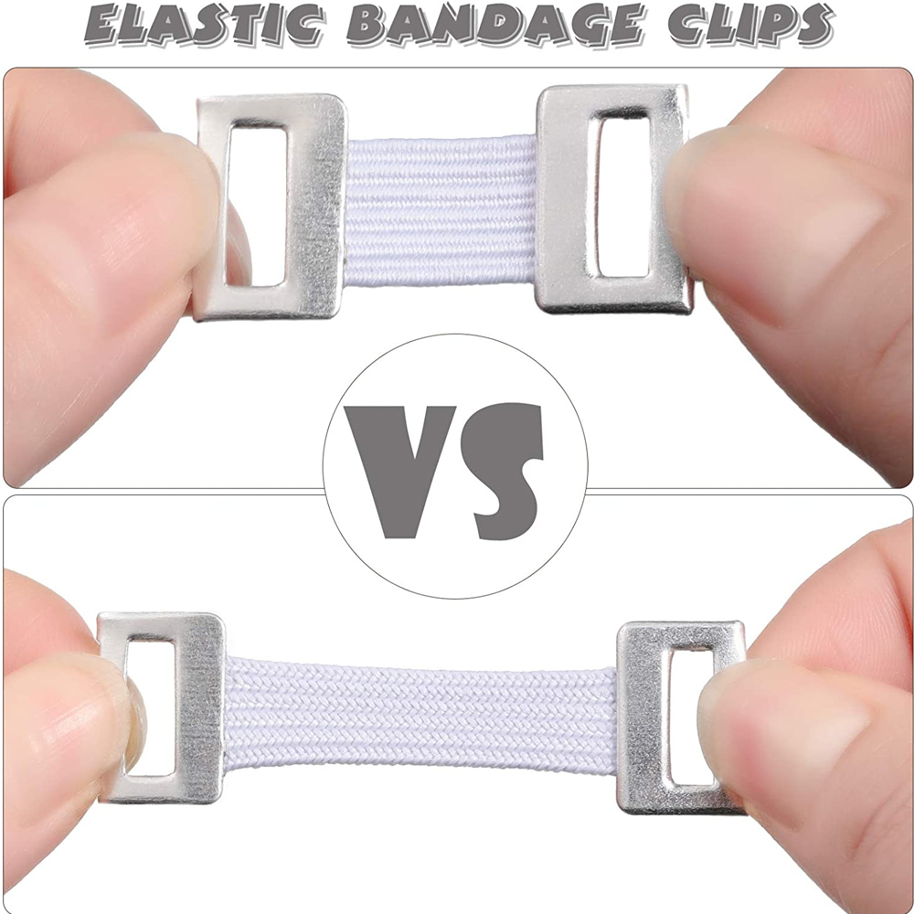 QMWWMQ 10Pcs/Set Elastic Bandage Clips Bandage Wrap Clips Stretch Metal Clips Replaceable Wrap Clips for Various Types Bandages. 