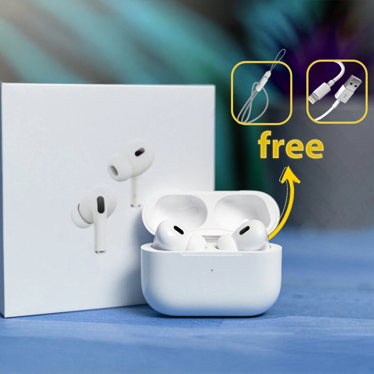 AirPods Pro 2nd Gen TWS Wireless Earbuds High Bass Bluetooth Headphones with Long Battery Life