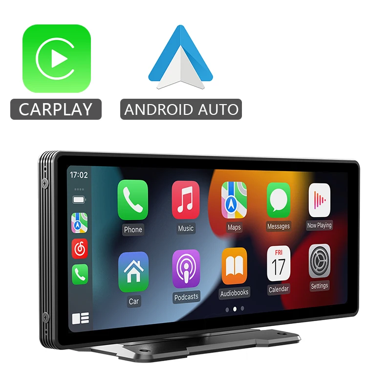 Hippcron 10.26” CarPlay Android Auto Car Radio Multimedia Video Player IPS Touch Screen With AUX USB Rearview Camera. 
